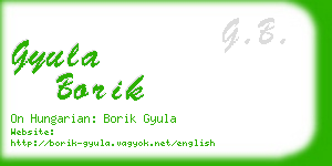 gyula borik business card